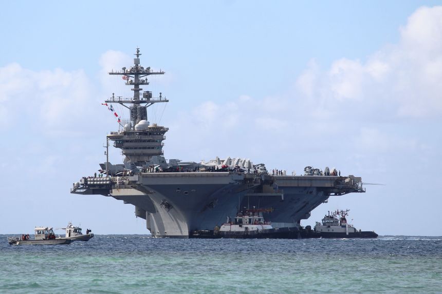 What is happening on the USS Abraham Lincoln?