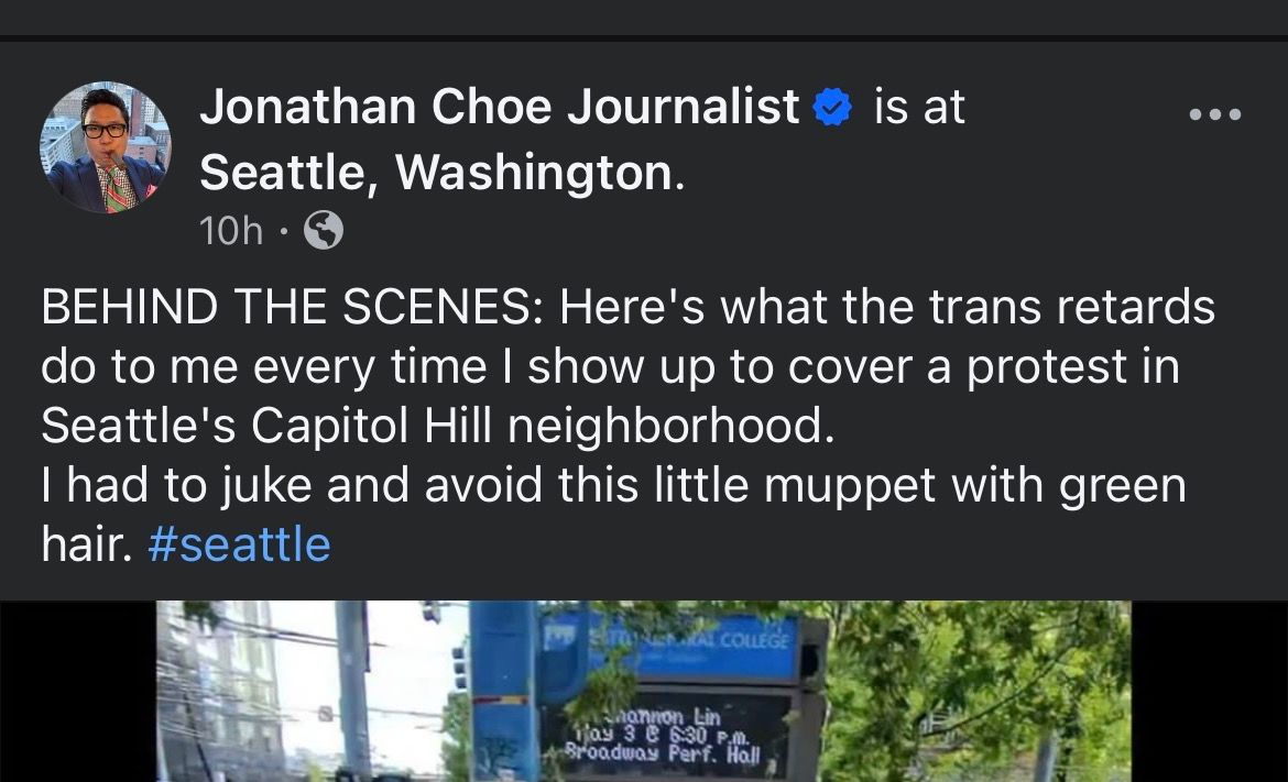 Know Who's In the Room: Jonathan Choe's Pattern of Anti-Trans Hatred in Seattle
